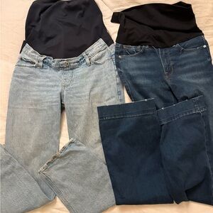 Two pairs maternity jeans size 25